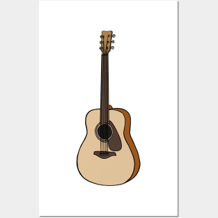 Acoustic Guitar Instrument Illustration Posters and Art